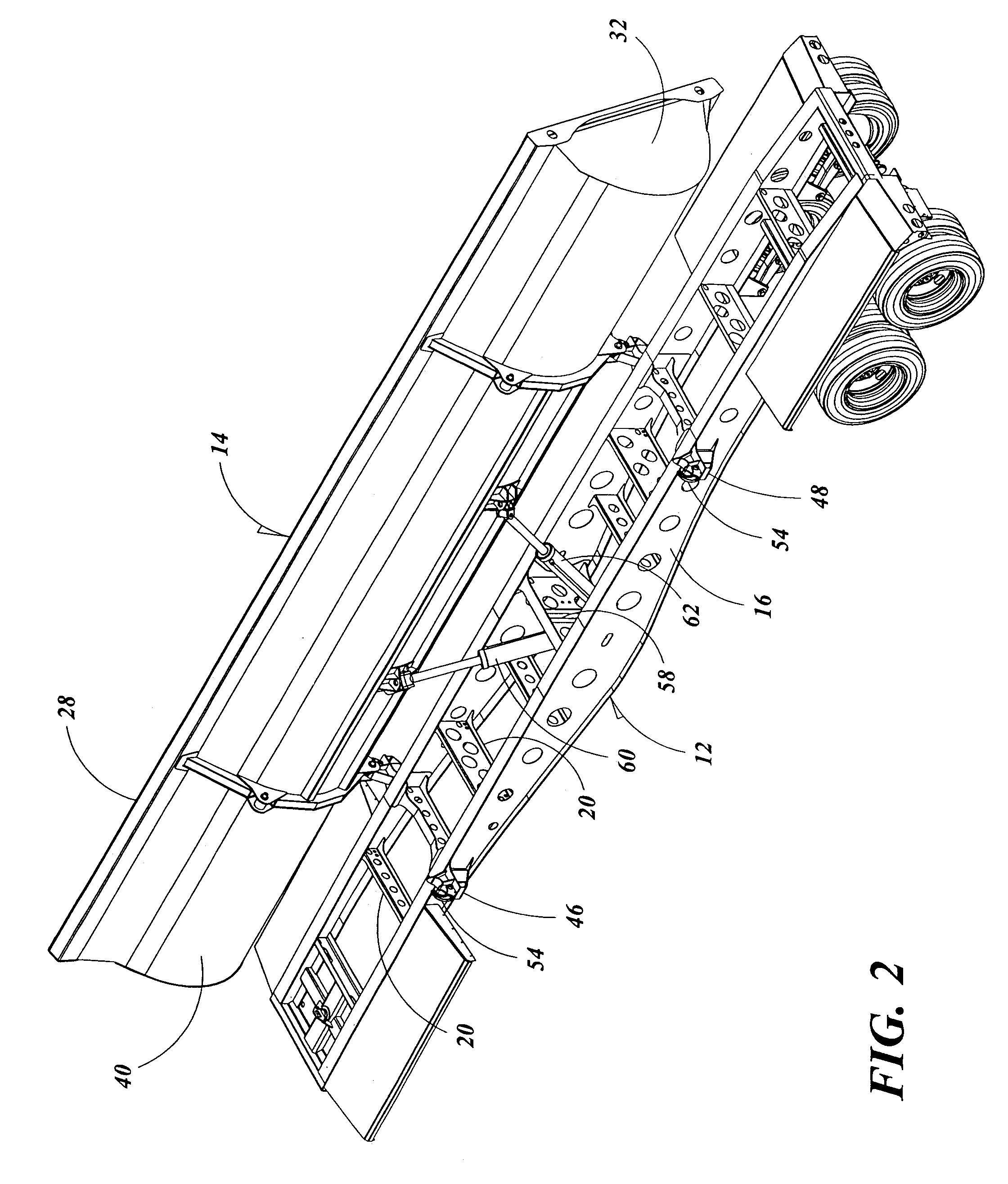 Bidirectional side dump trailer with improved tub lift system