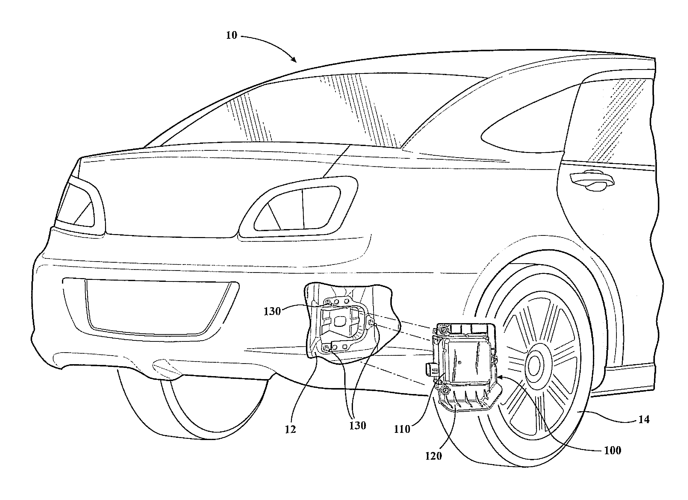 Blind spot monitor assembly