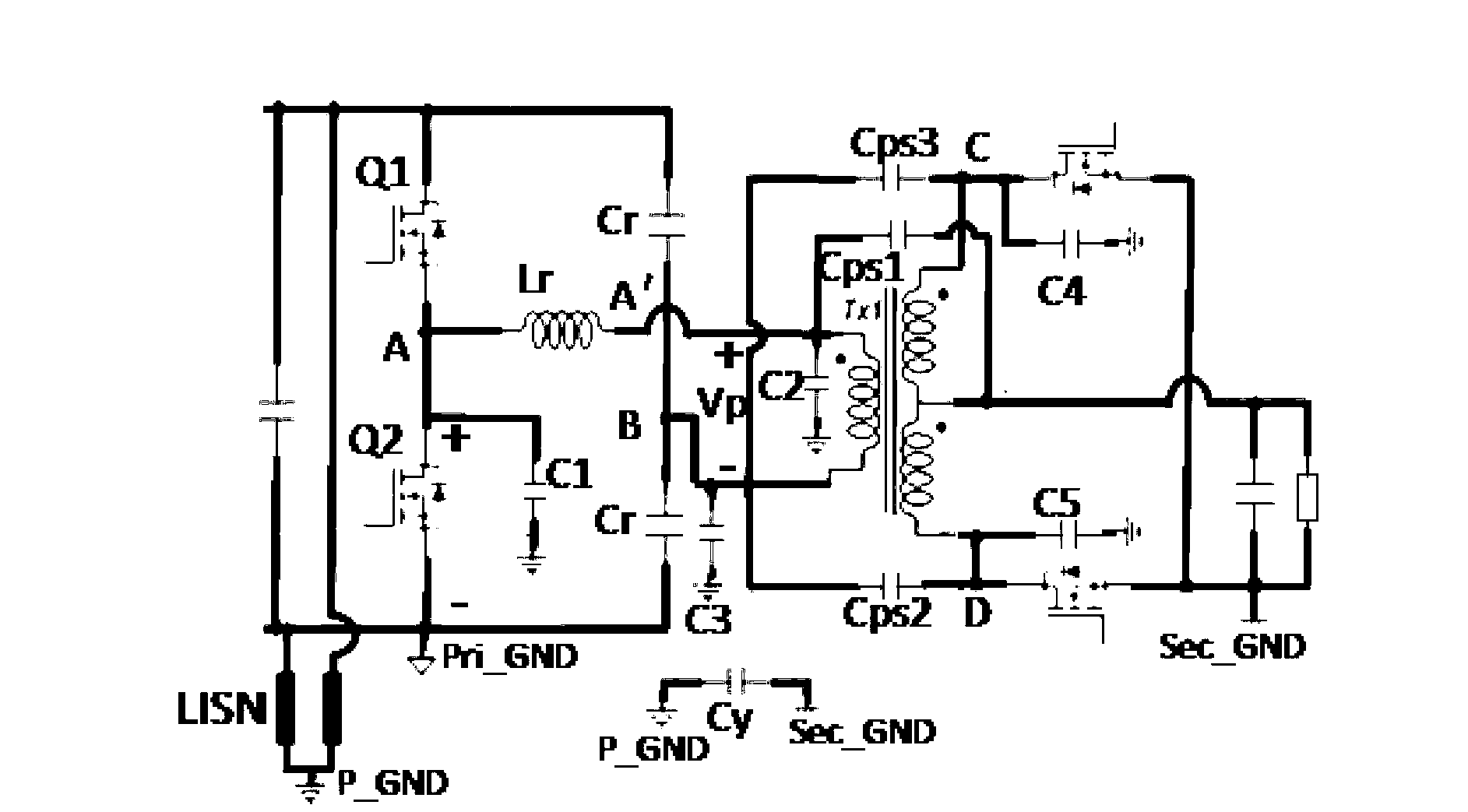 LLC (Logical Link Control) transformer and power supply equipment