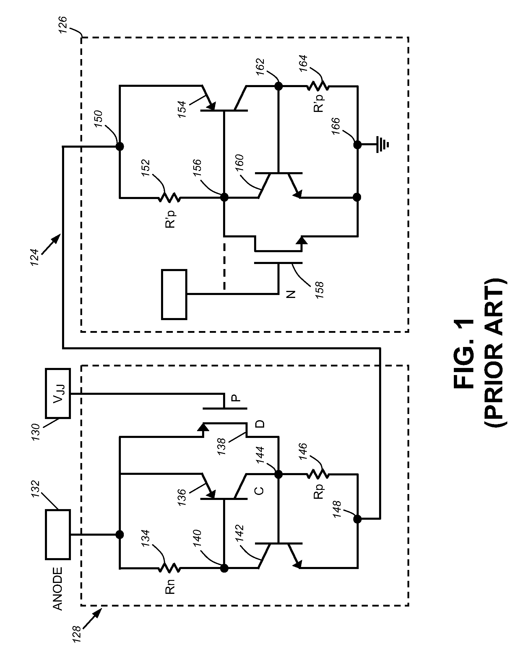 Stacked scr with high holding voltage