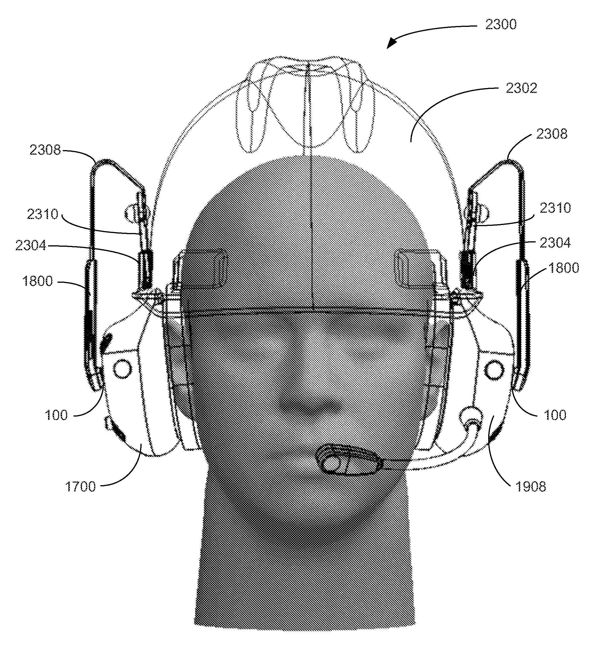 Restricted ball and socket joint for headset earcup