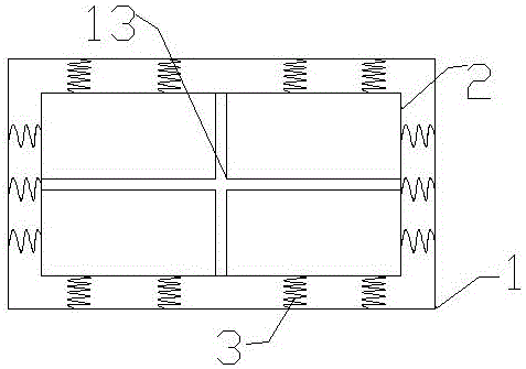 Novel partition type portable machinery accessory assembly box