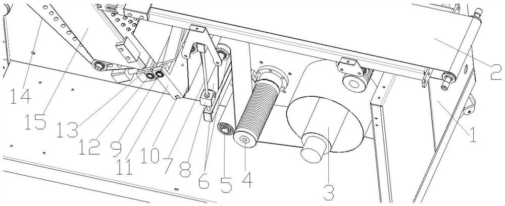 Machine for placing packing paper under food