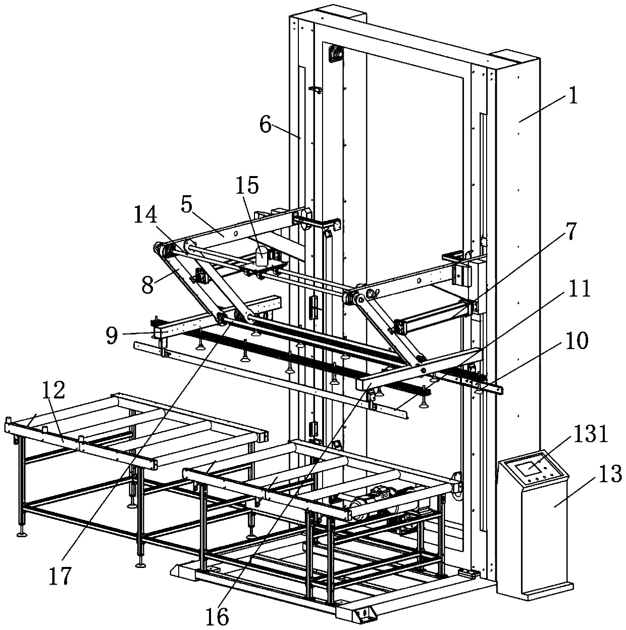 Plate automatic stacking machine