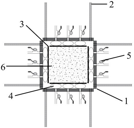 Test system for simulating anti-explosion characteristic of target under confining pressure condition