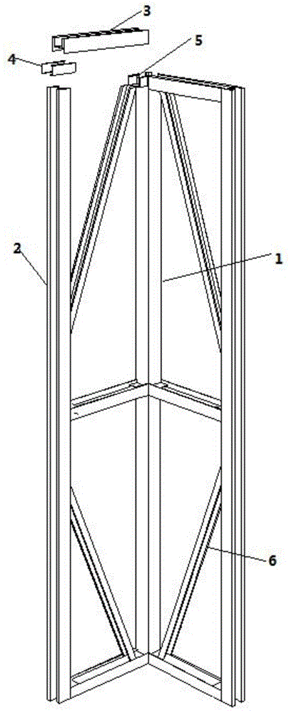 Assembly-type special-shaped composite wall made by thin-walled cold-formed steel