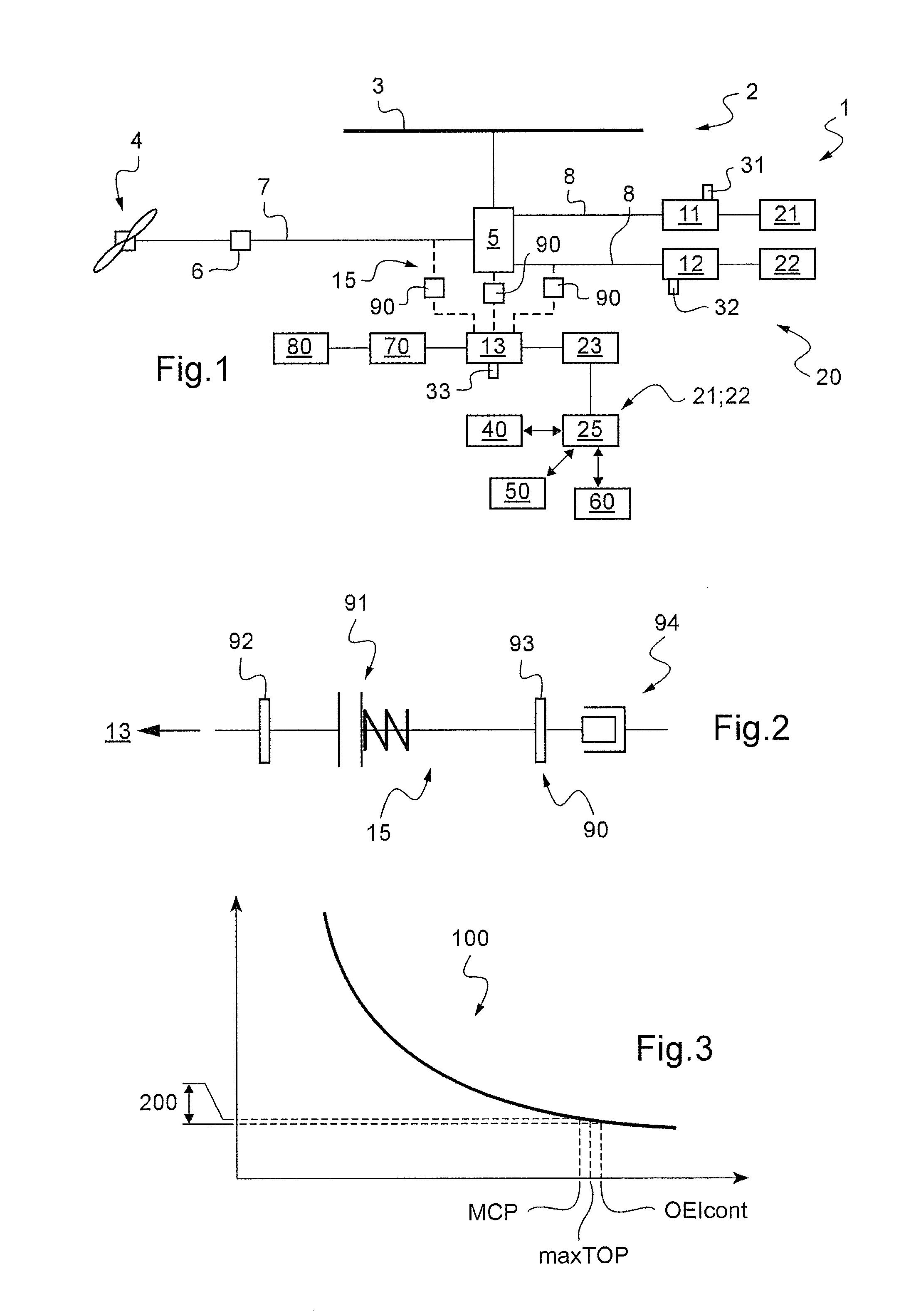 Rotary wing aircraft having two main engines together with a less powerful secondary engine, and a corresponding method