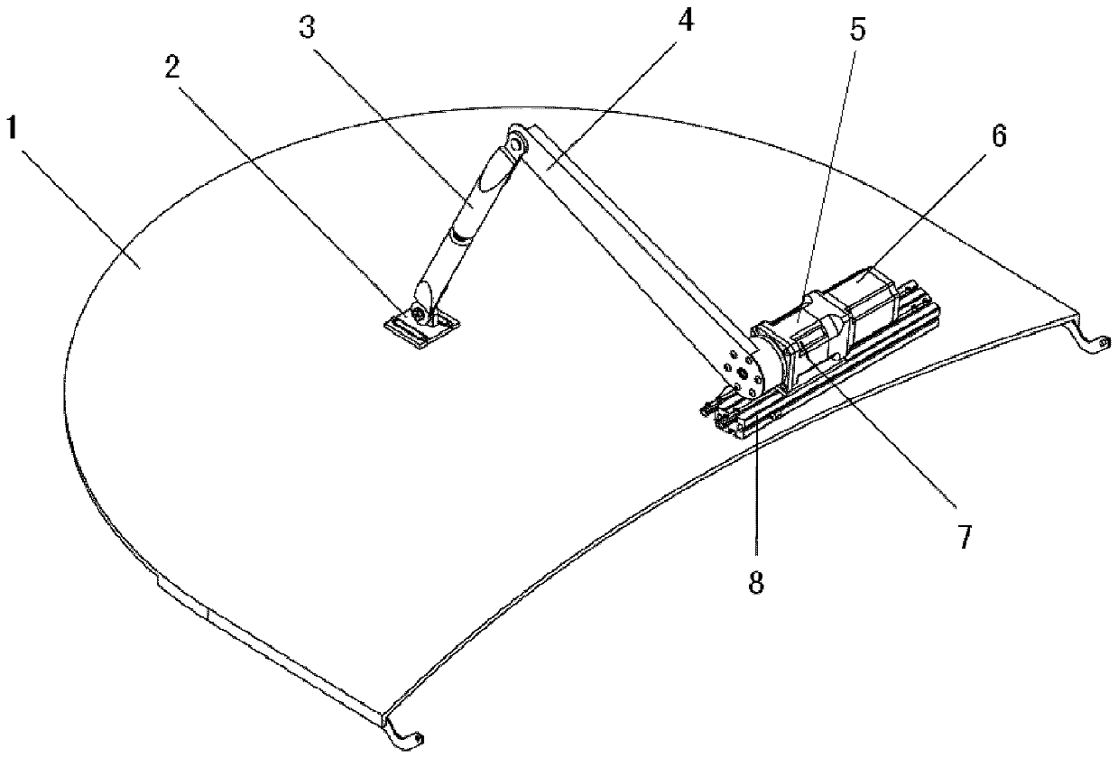 Electric drive test device to realize the movement of the front cover, rear cover or door switch of the car