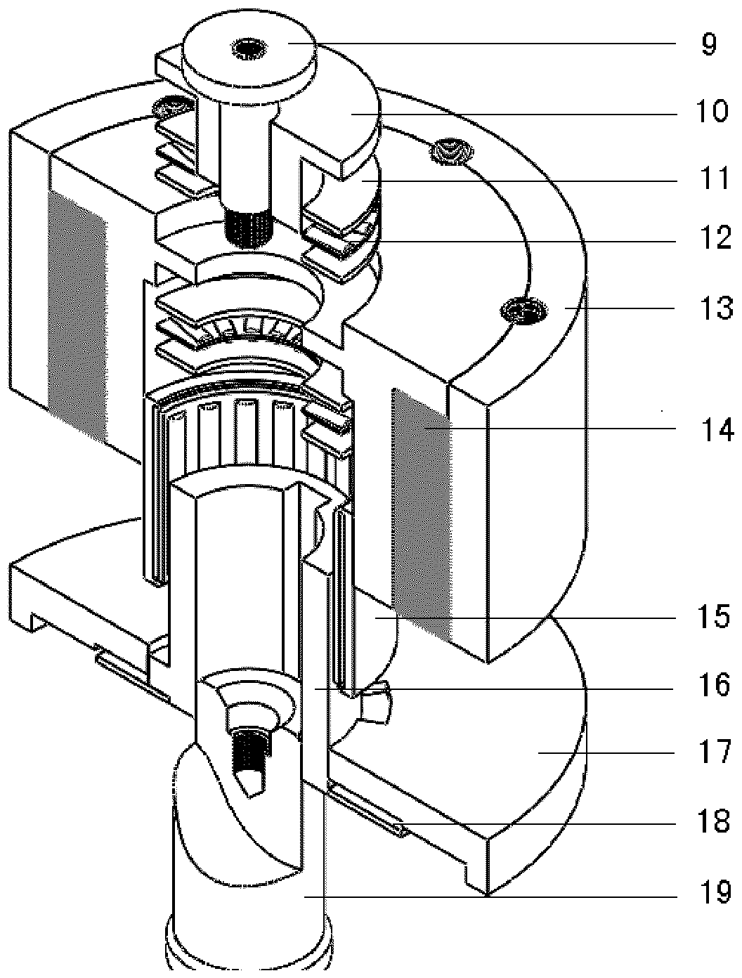 Electric drive test device to realize the movement of the front cover, rear cover or door switch of the car