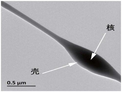 Nanofibers with core-shell structure prepared by gel-like oil-in-water emulsion electrospinning and method