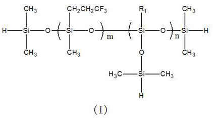 A kind of highly active hydrofluorosilicone oil crosslinking agent and preparation method thereof