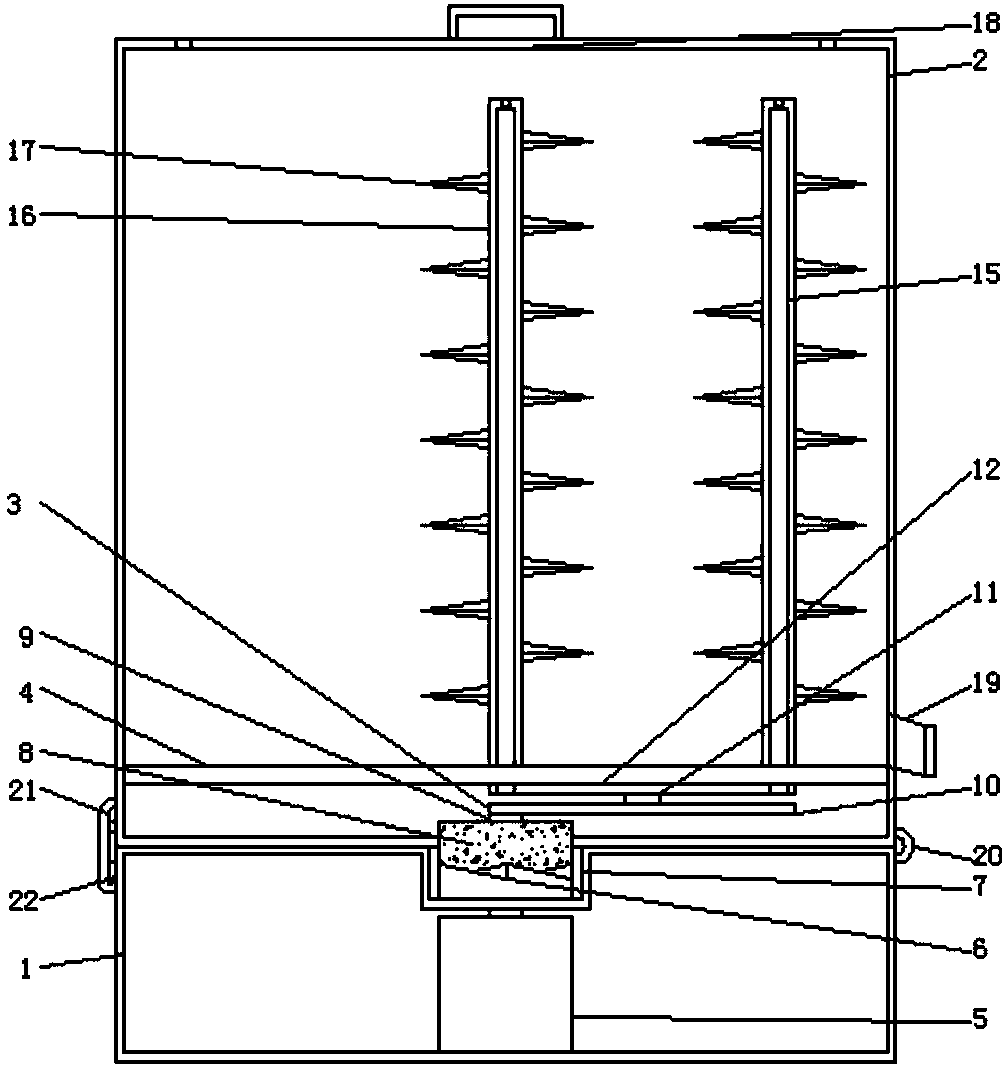 Livestock feed stirring device