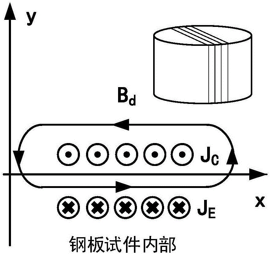 Coil autoexcitation electromagnetic ultrasonic lamb wave transducer