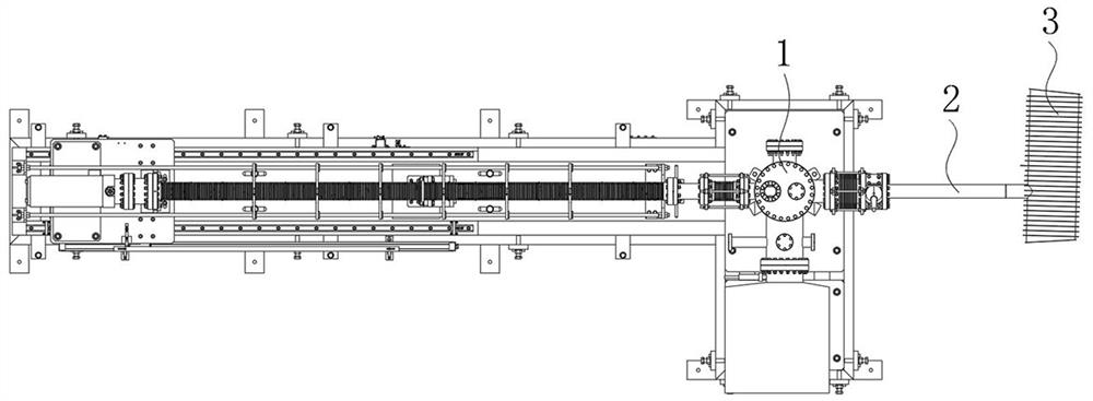 Sealing transmission rod for self-sealing protective heavy ion accelerator storage chamber stripping film