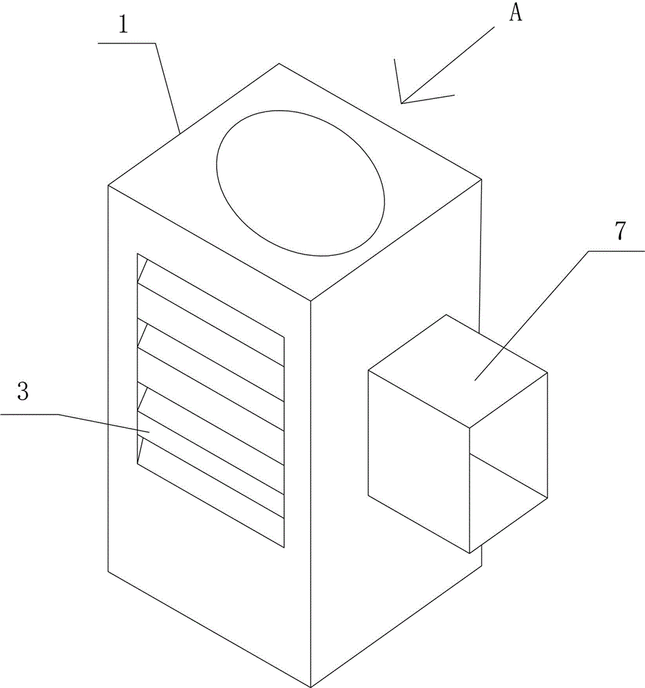 Heating stove with blind