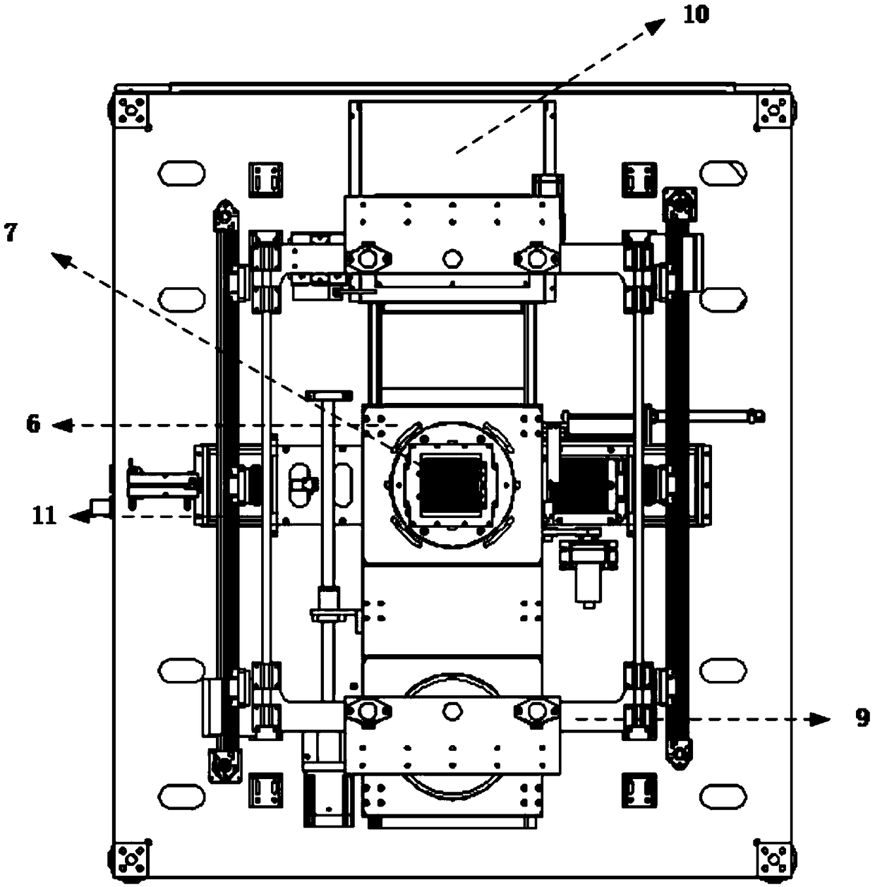 Multifunctional automatic applicator of fluorescent powder glue and control method thereof