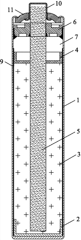 Zinc-manganese dry battery with improved structure