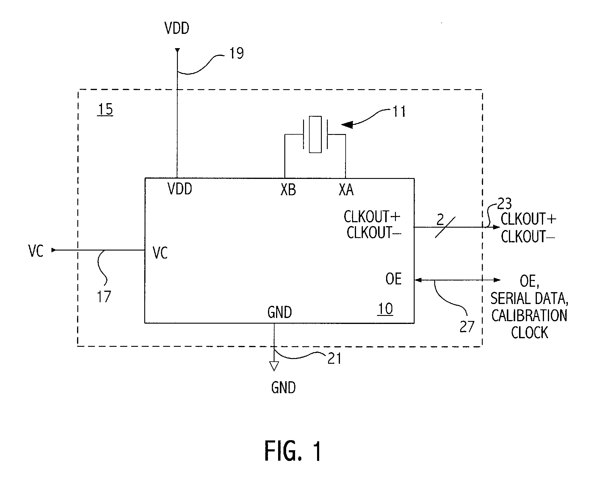 Expanded pull range for a voltage controlled clock synthesizer