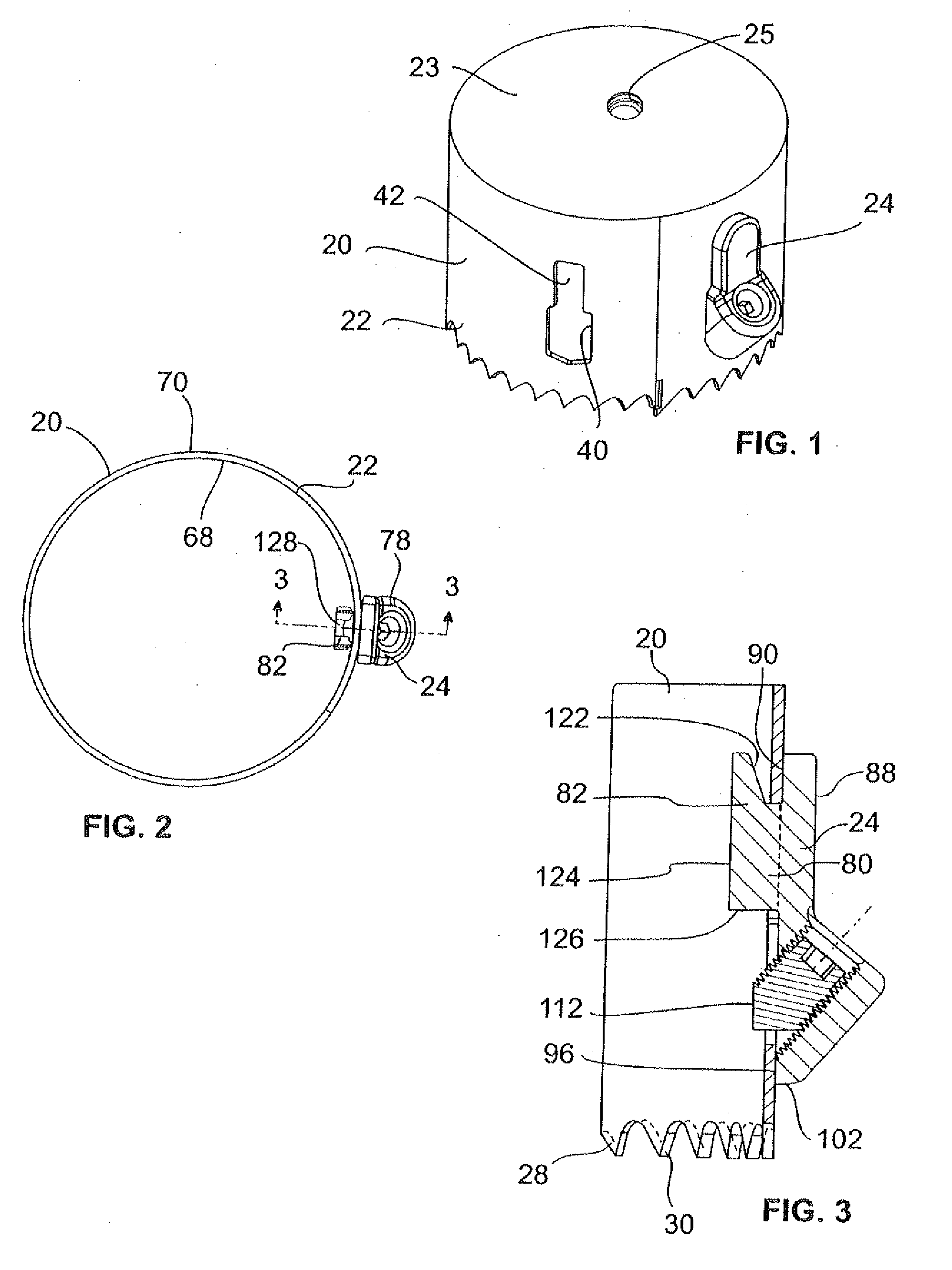 Hole saw with depth stop