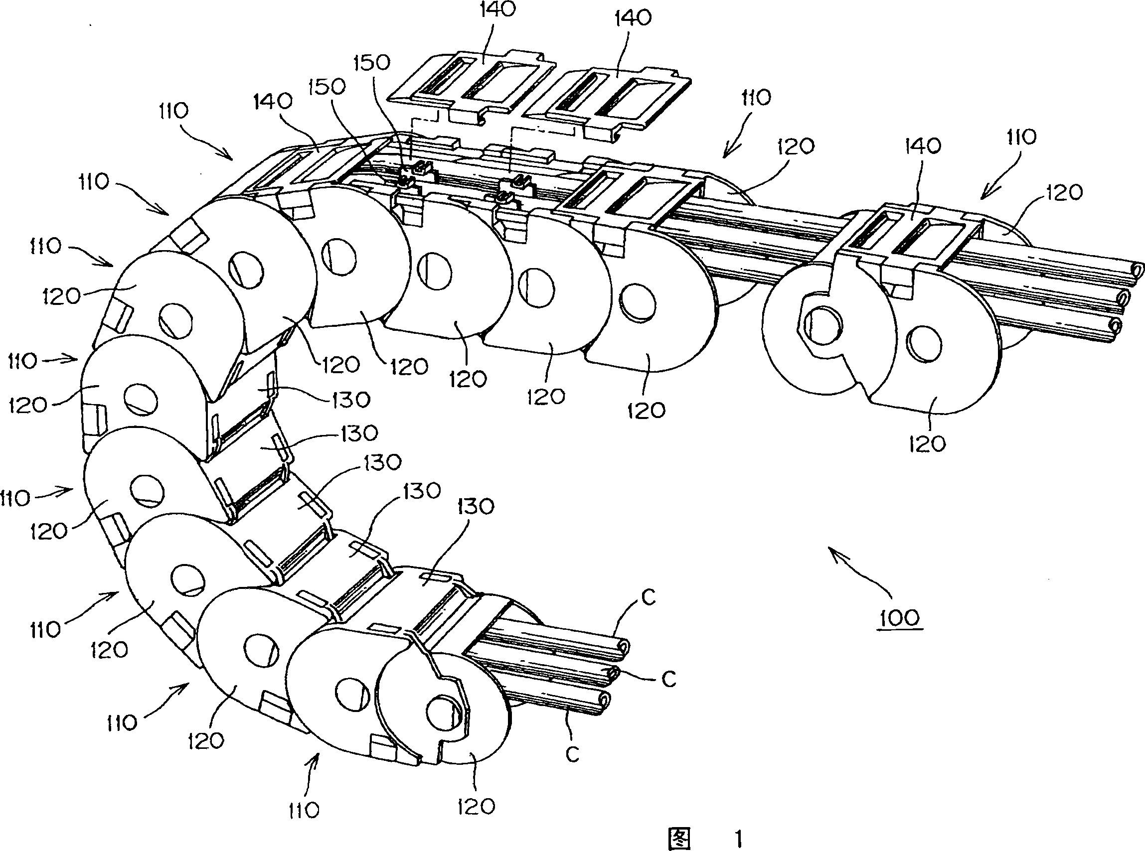 Cable protection and guide device