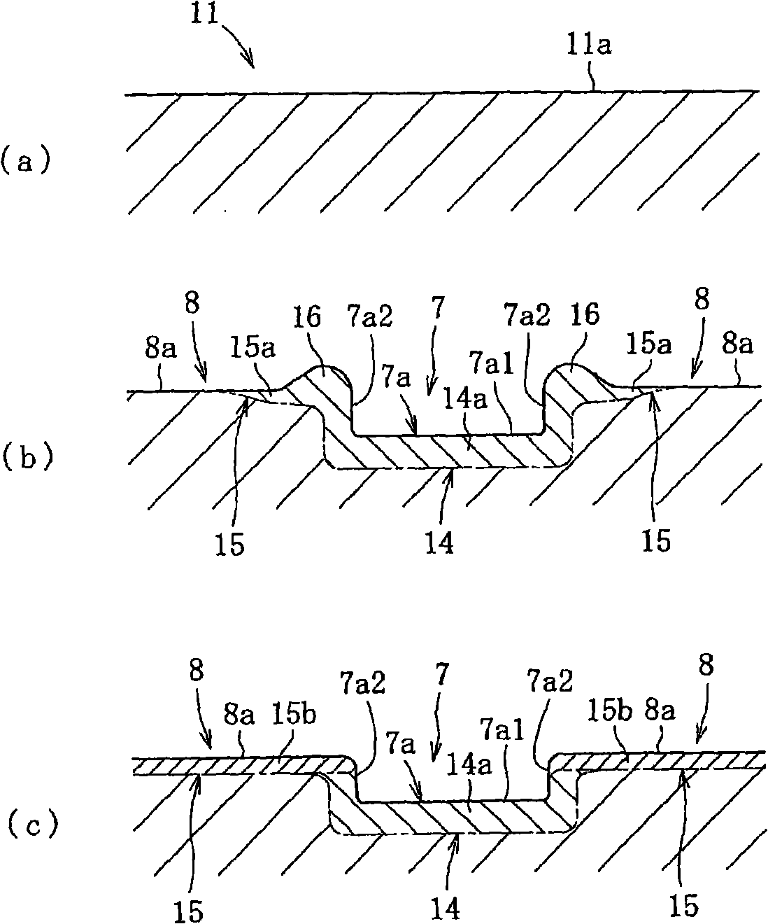 Shaft member for dynamic pressure bearing device