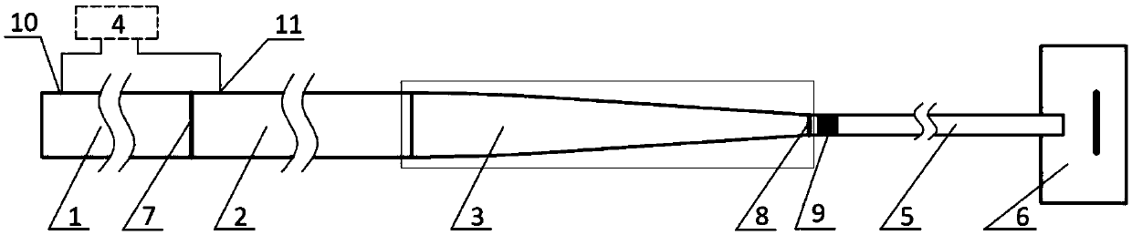 Combustion light gas gun driven by convergent shock wave reflection induced detonation