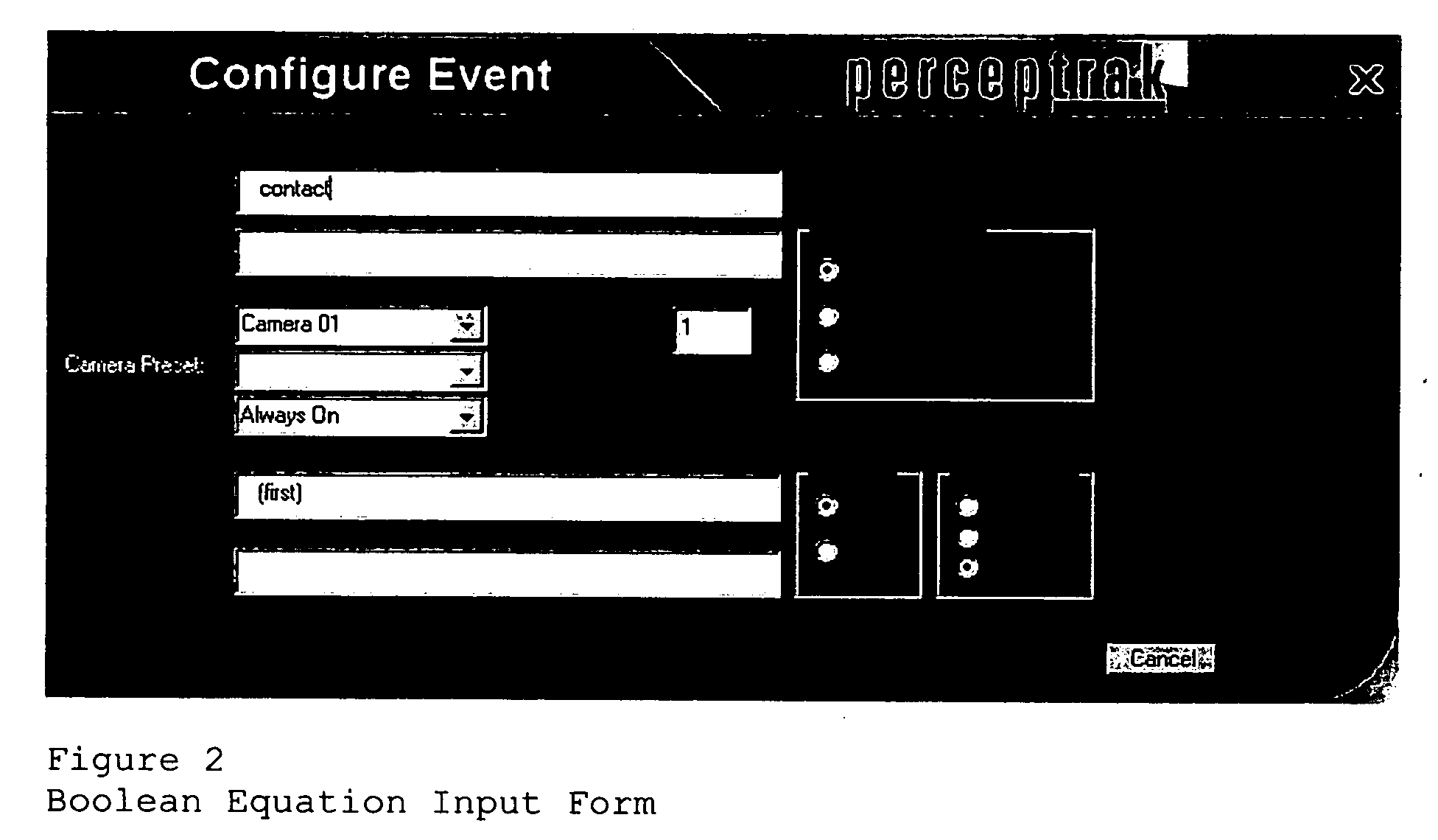 Intelligent video behavior recognition with multiple masks and configurable logic inference module