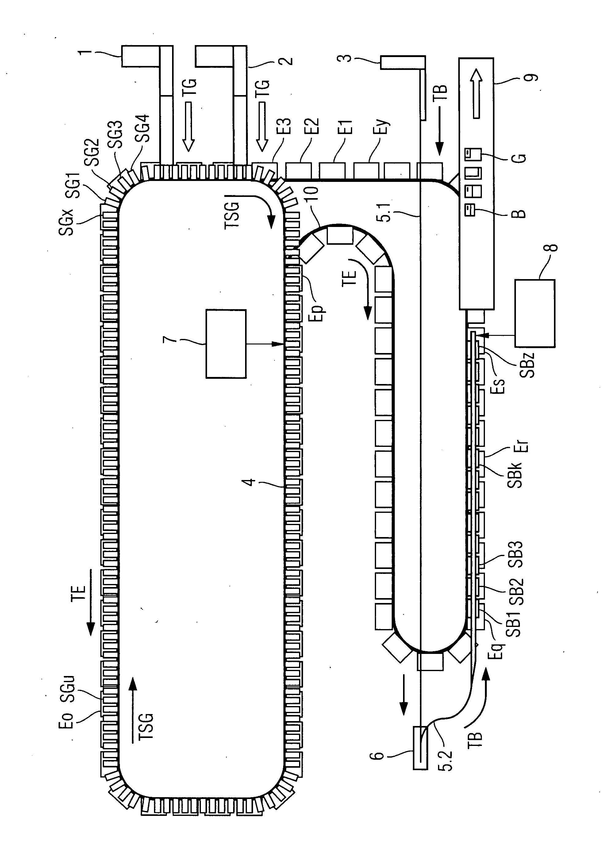 Sorting installation and sorting method for letters and large letters