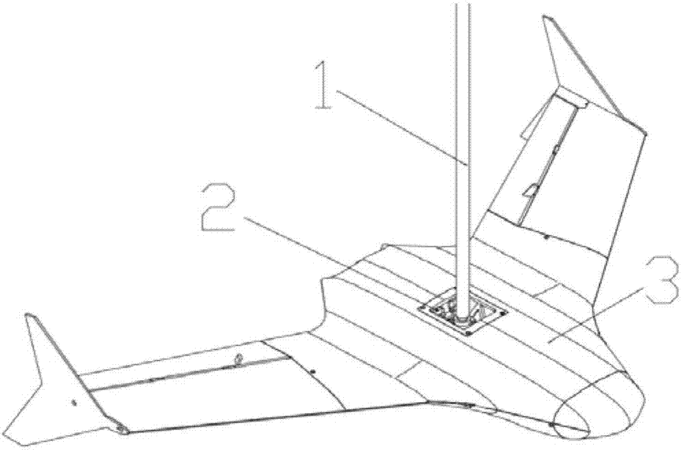 Degree of freedom release device of wind tunnel free flight experiment