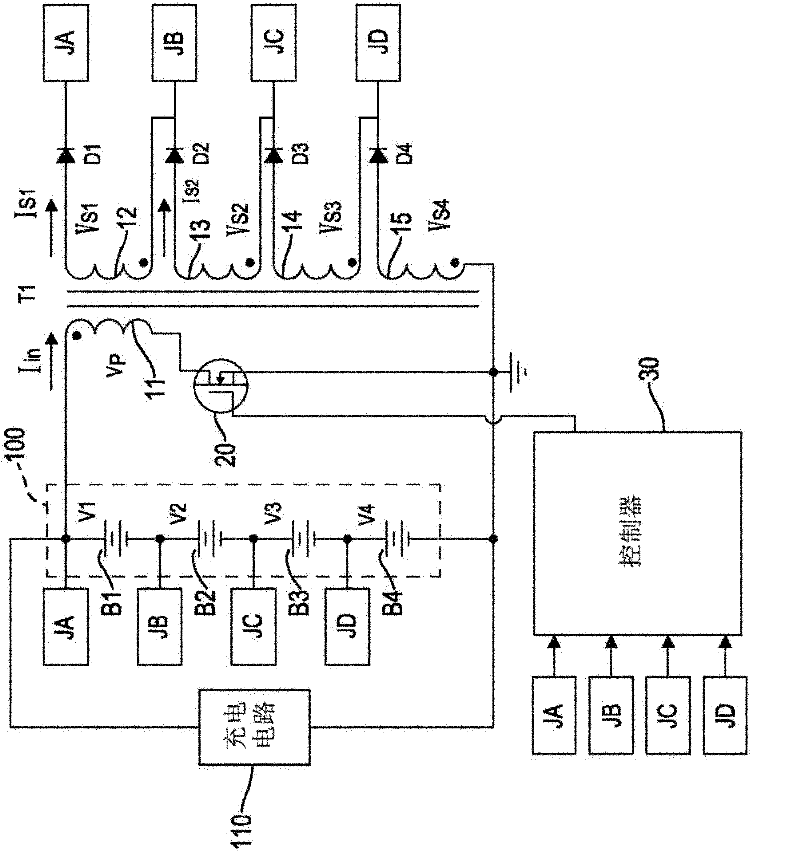 Potential balancing circuit for battery pack