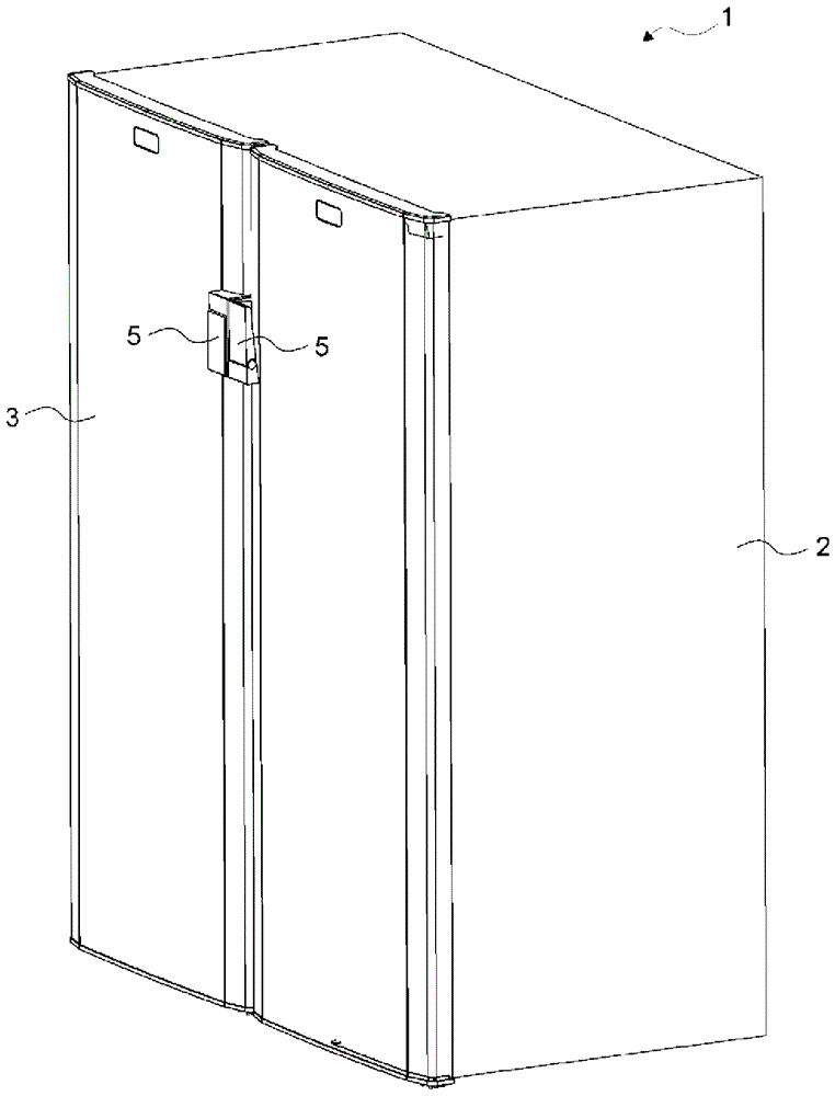 Cooling unit including door opening mechanism