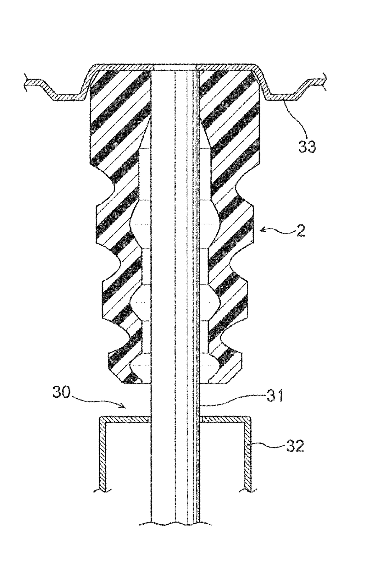 Urethane bumper spring, and method for producing same