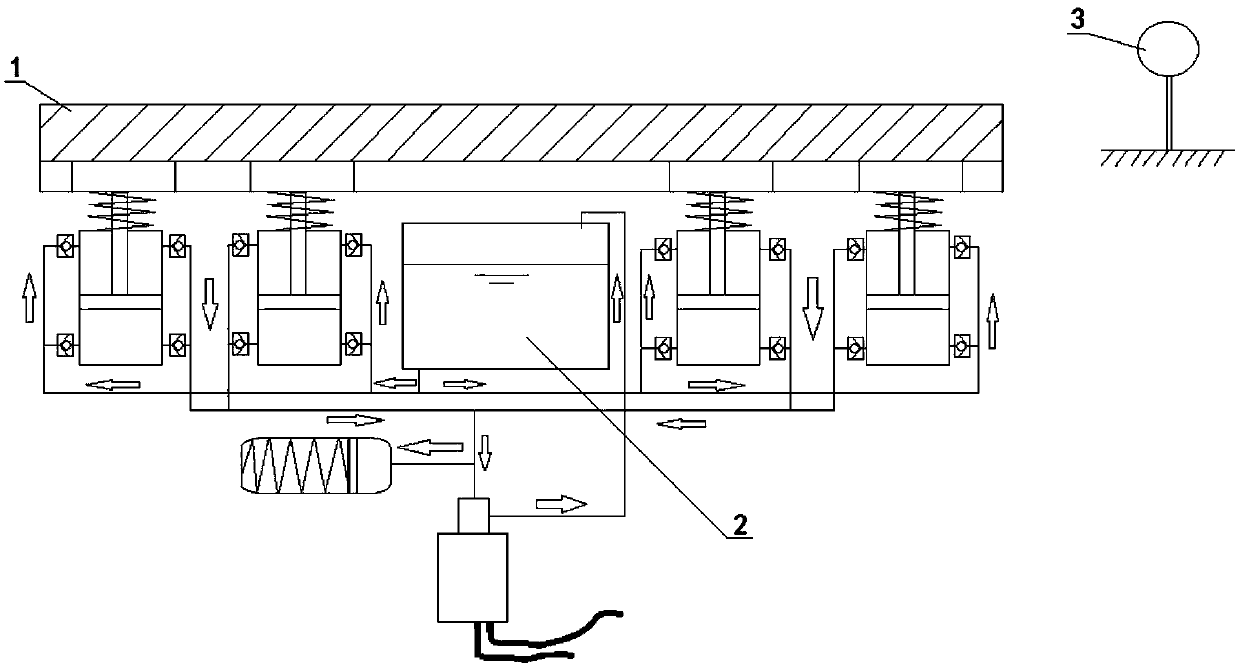 Hydraulic generating set for deceleration strip