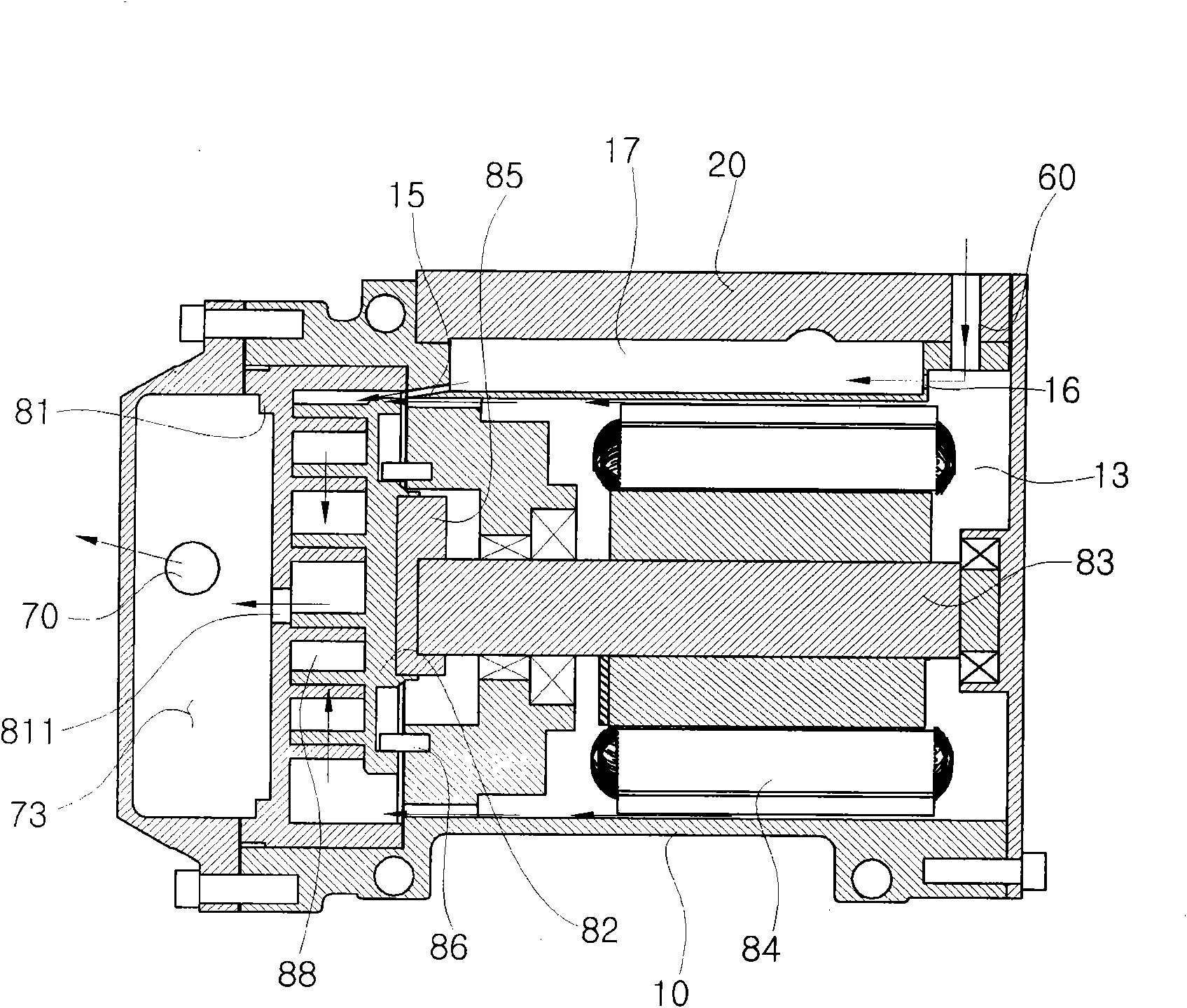 Inverter type scroll compressor