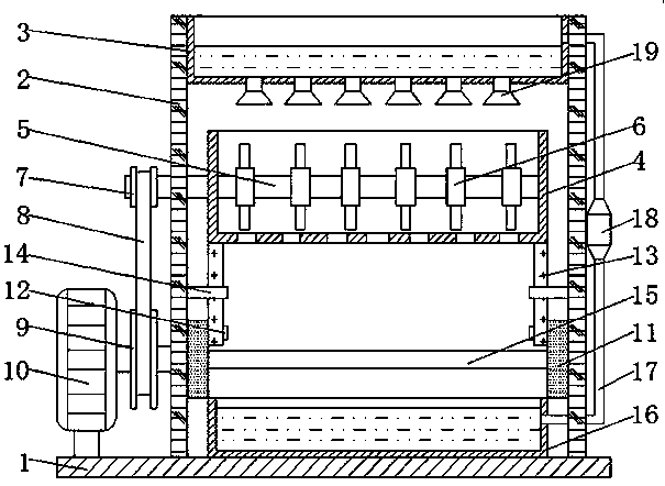 Willowleaf swallowwort rhizome washing device wide in application range