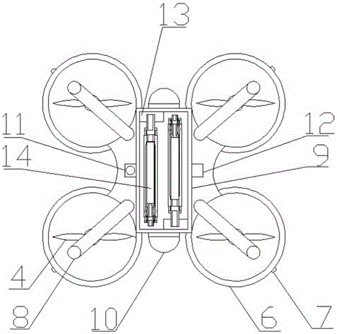 Four-rotor multipurpose flying robot