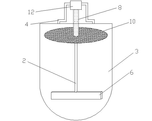 Leaching tank stirring device having defoaming function