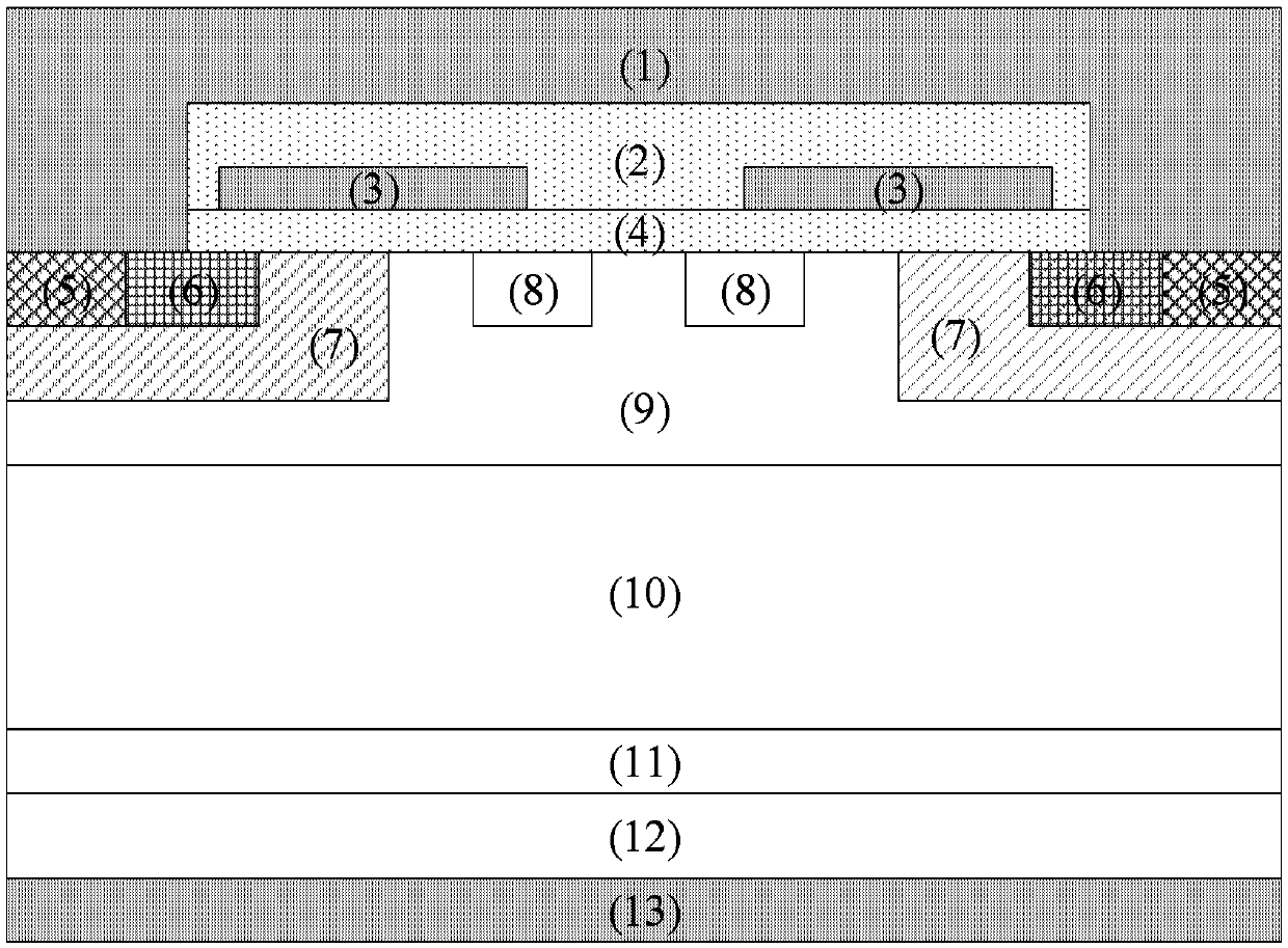 4H-SiC MOSFET power device and manufacturing method thereof