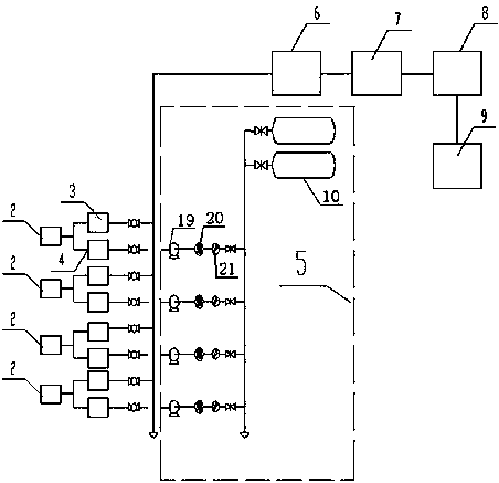 Medium-pressure gas collection technique based on cluster well