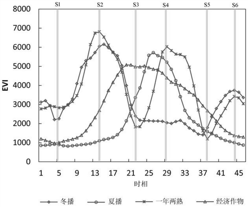 Crop planting pattern classification method and system considering phenological characteristics