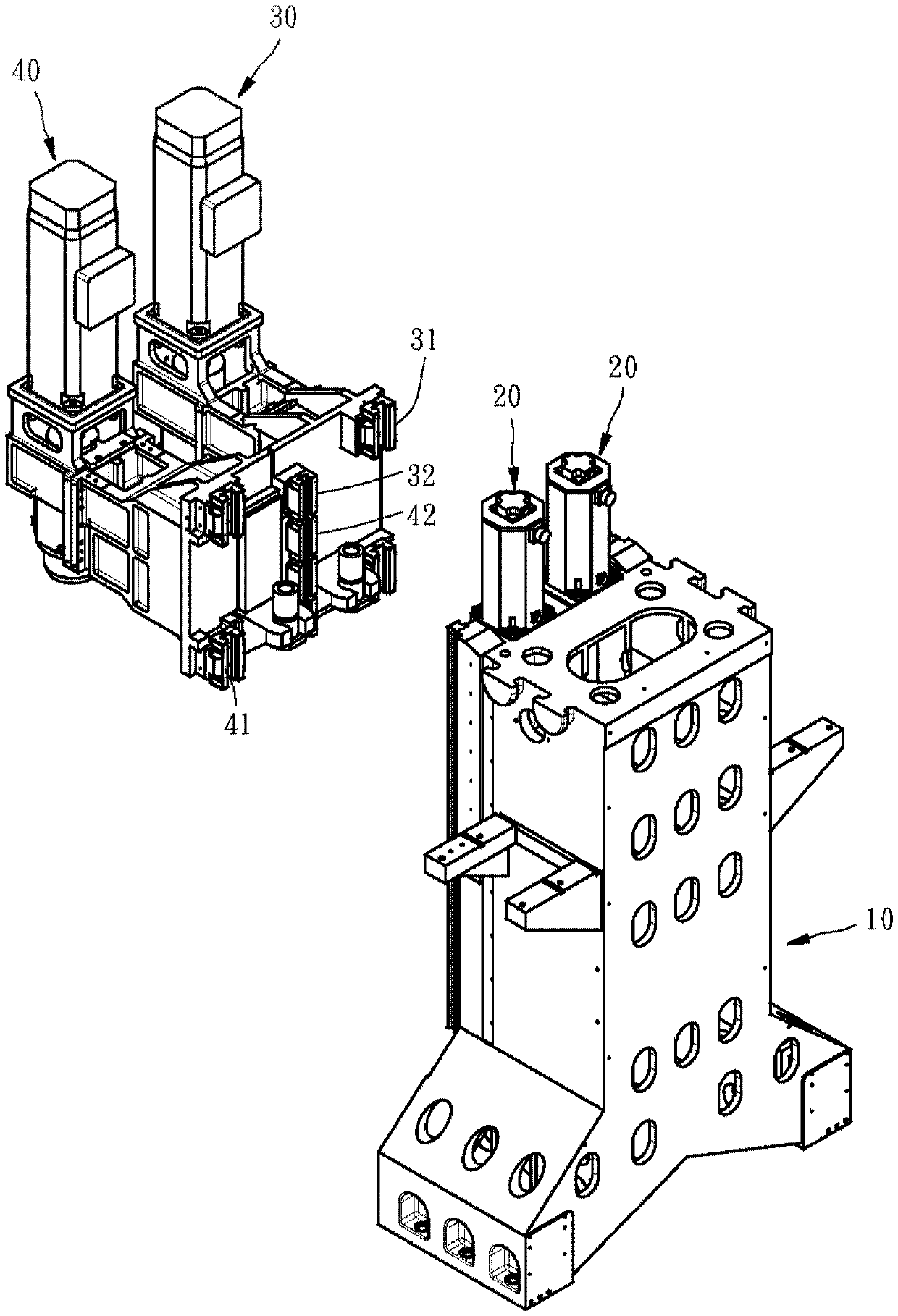 Double-headed machine tool