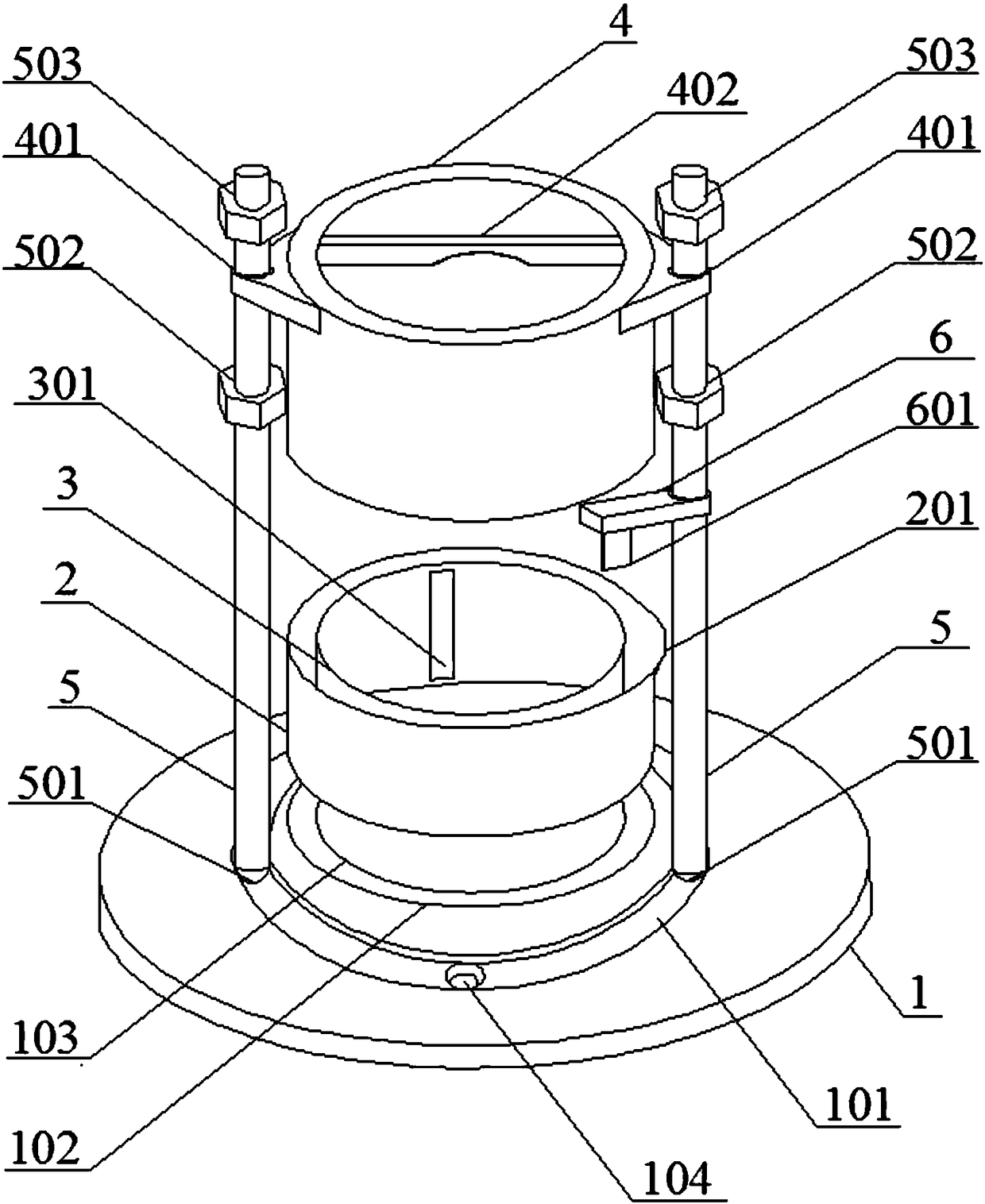 A ring type sample preparation device for ring shear experiment