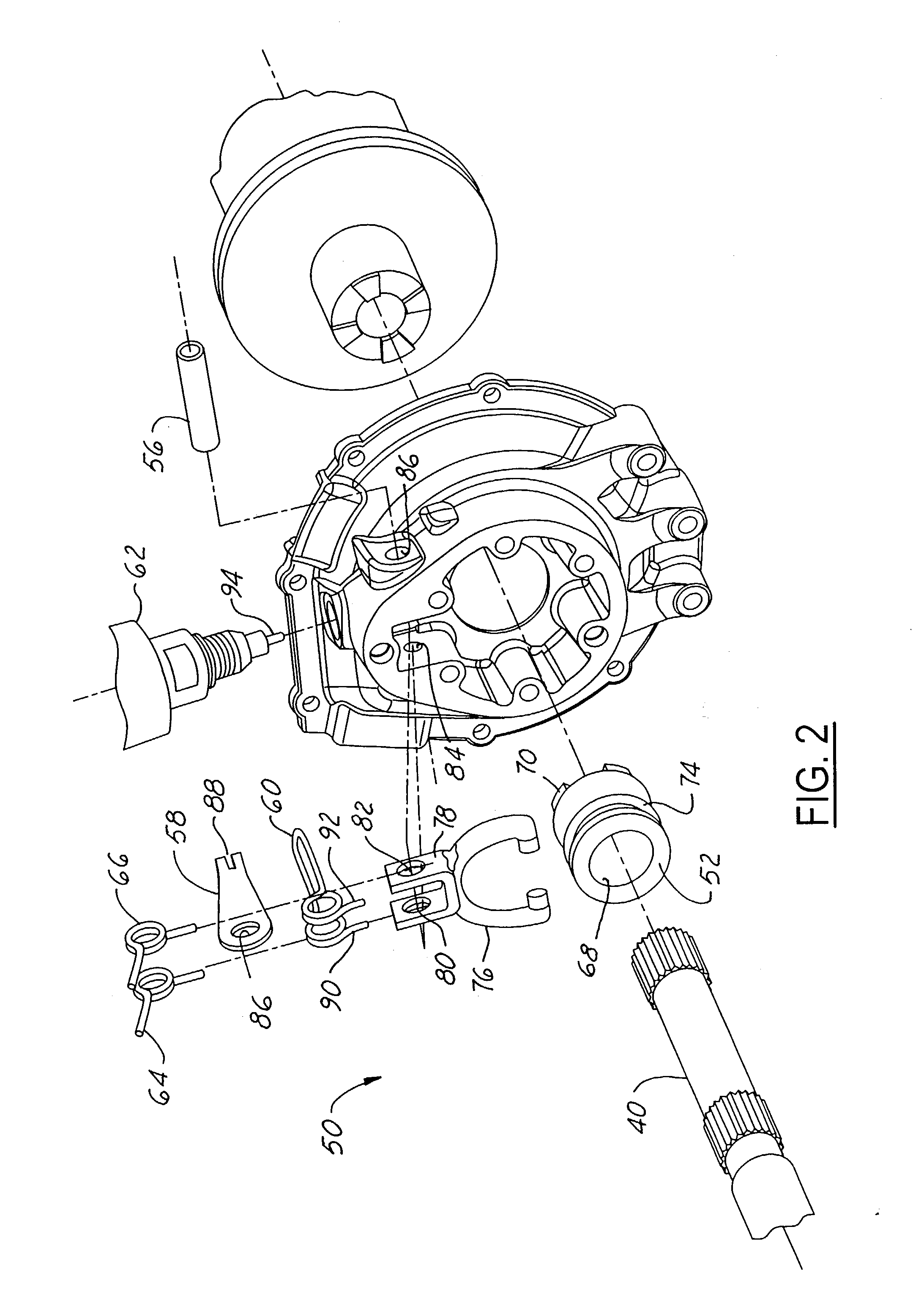 Position compensating differential locking mechanism