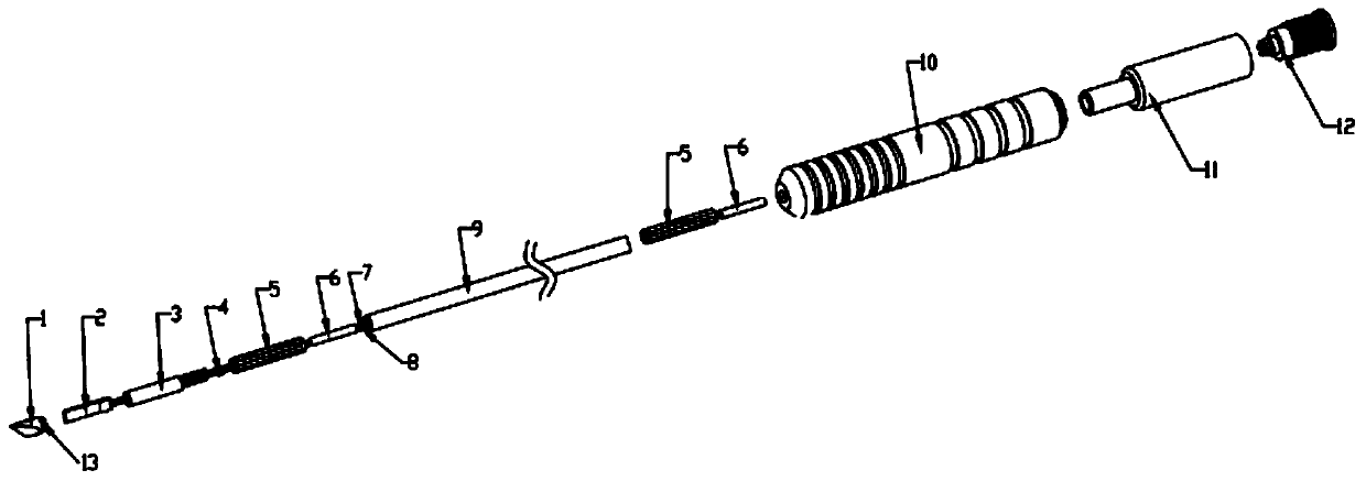 Electric heating scalpel for tumor thermotherapy and preparation method of electric heating scalpel