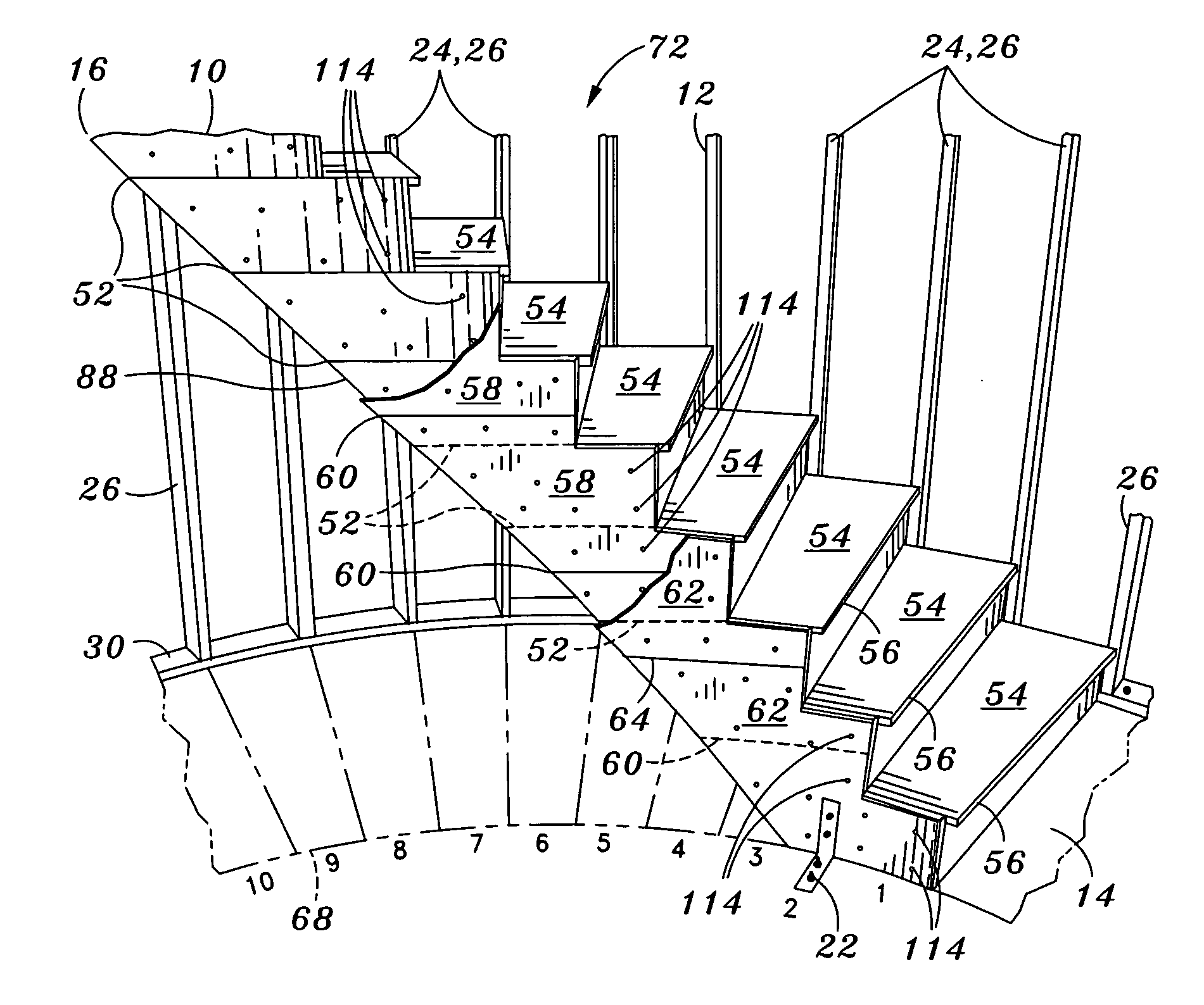 Modular staircase kit