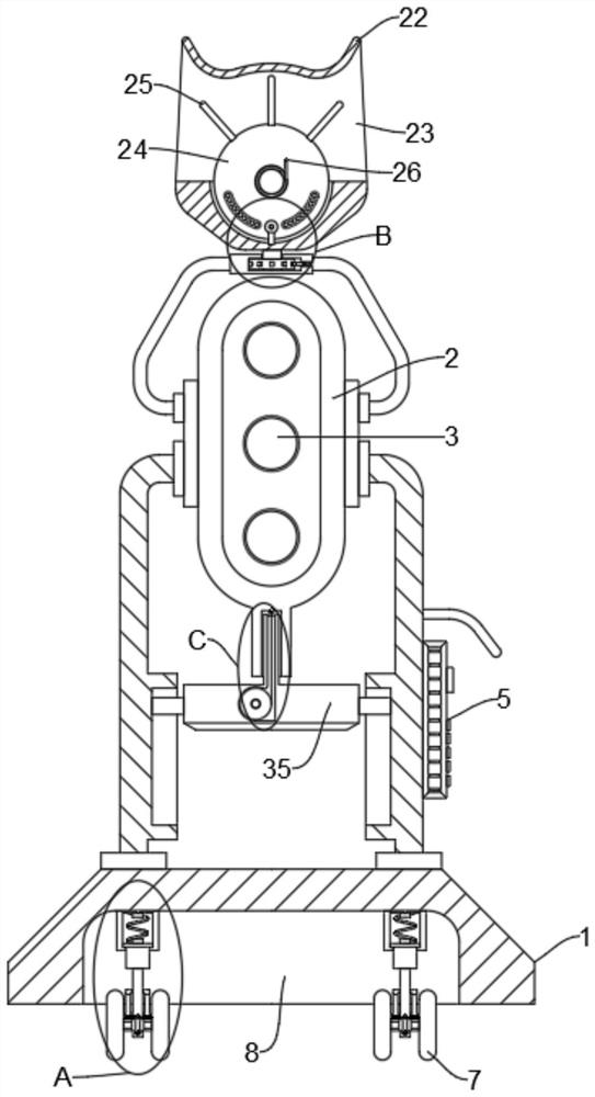 Movable temporary traffic signal lamp