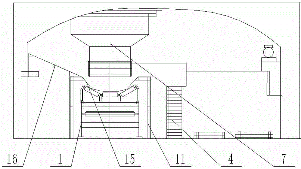 Coal moving resistance device of main inclined shaft loading point