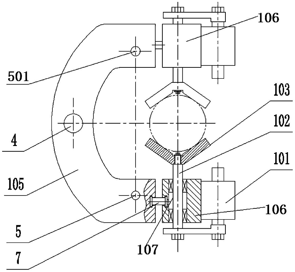 Round tube outer wall crawling robot