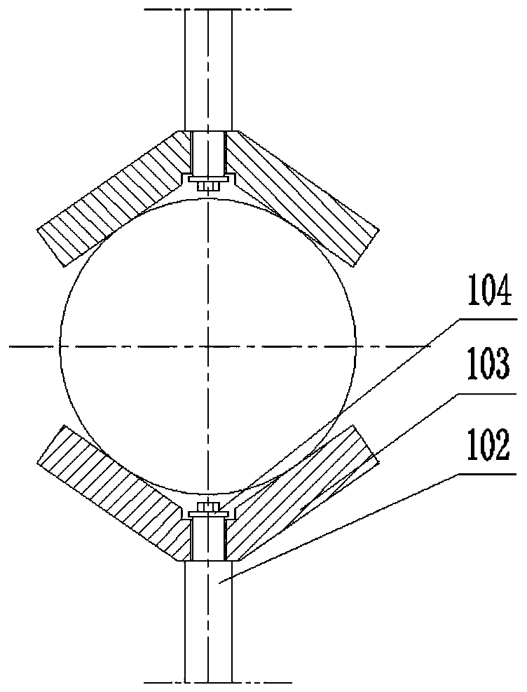 Round tube outer wall crawling robot