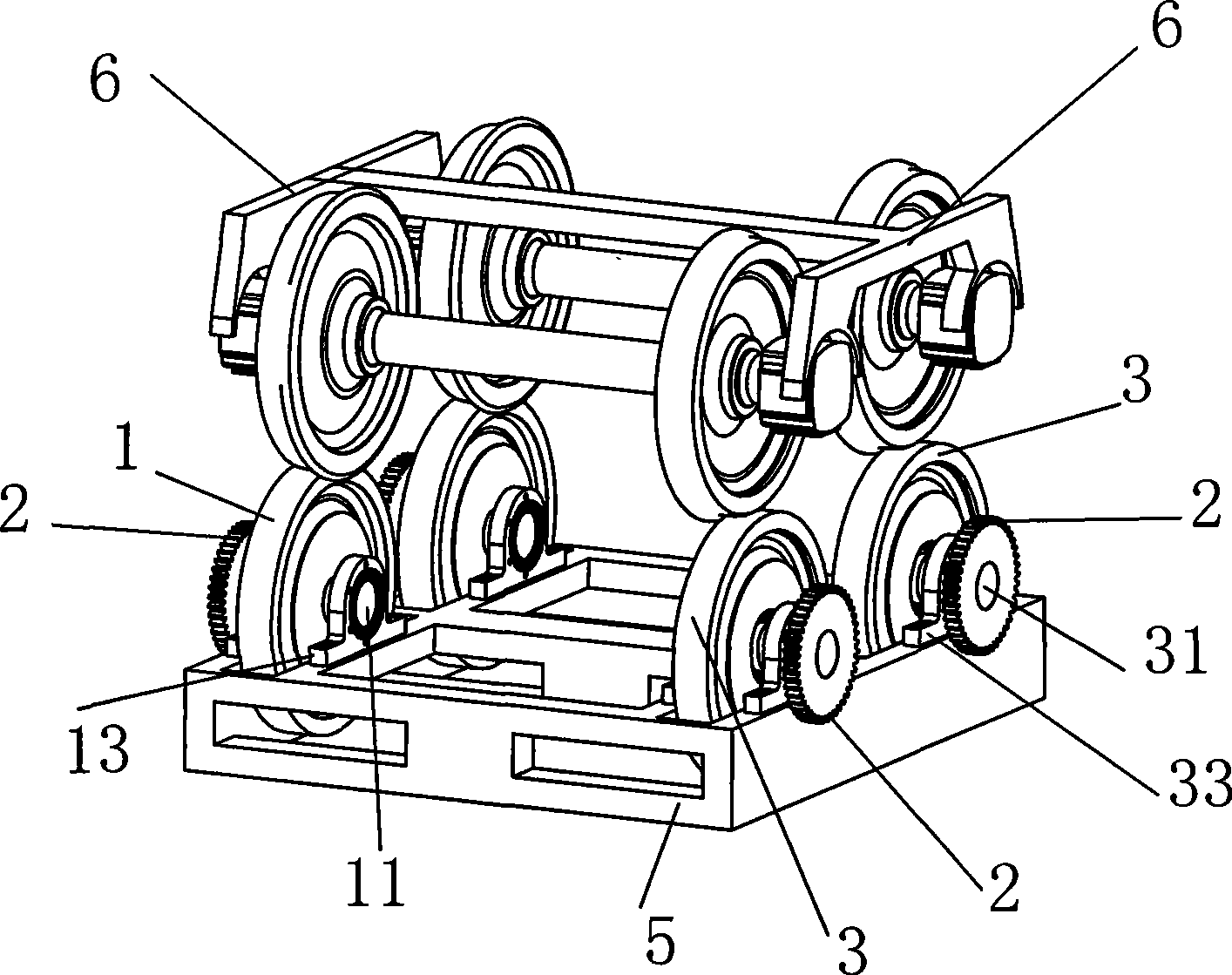 Testing table for fatigue strength of locomotive bogie